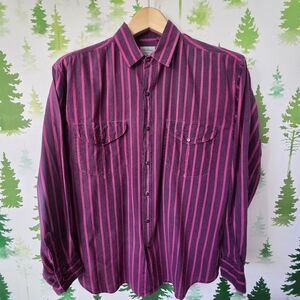 Men's Vintage Sostanza Pink Striped Shirt